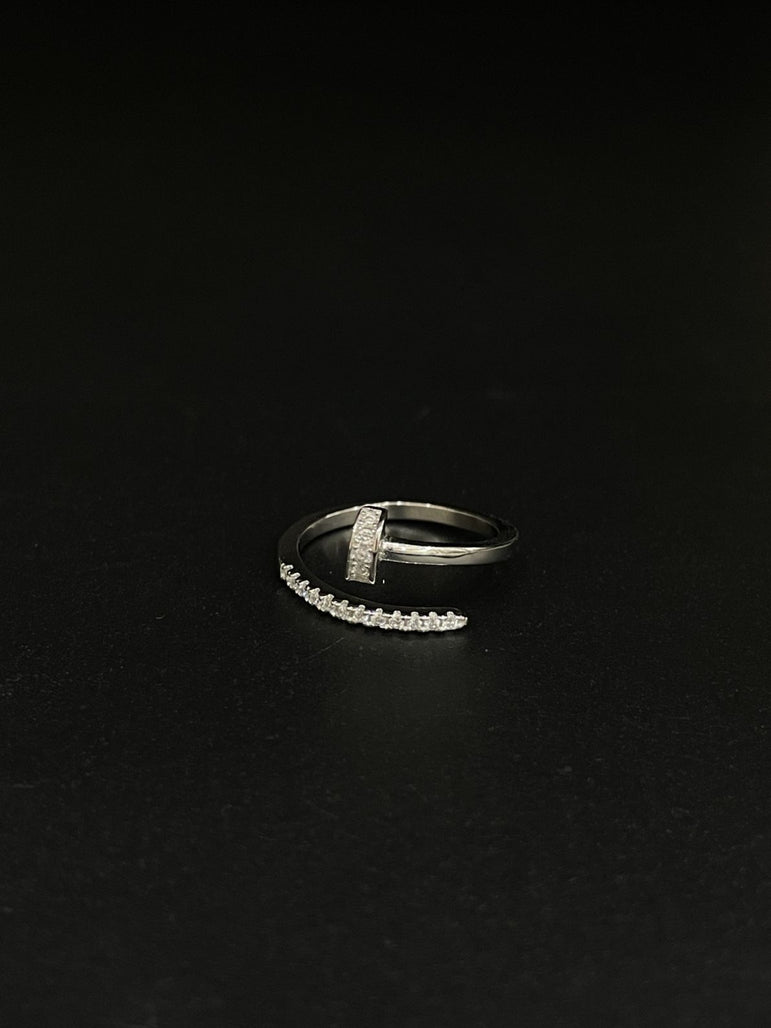 CARTIER NAIL DESIGN PURE SILVER RING - Olivearajewels