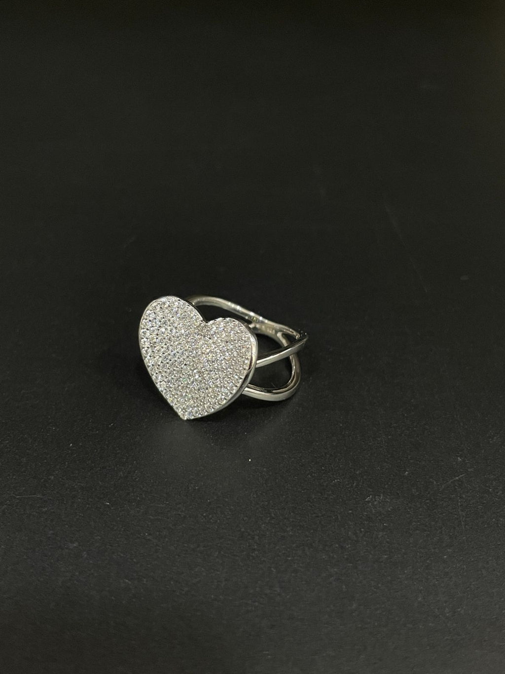 HEART SHAPE PURE SILVER RING
