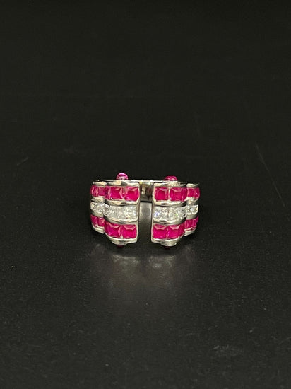 UNIQUE PINK STONE PURE SILVER RING - Olivearajewels