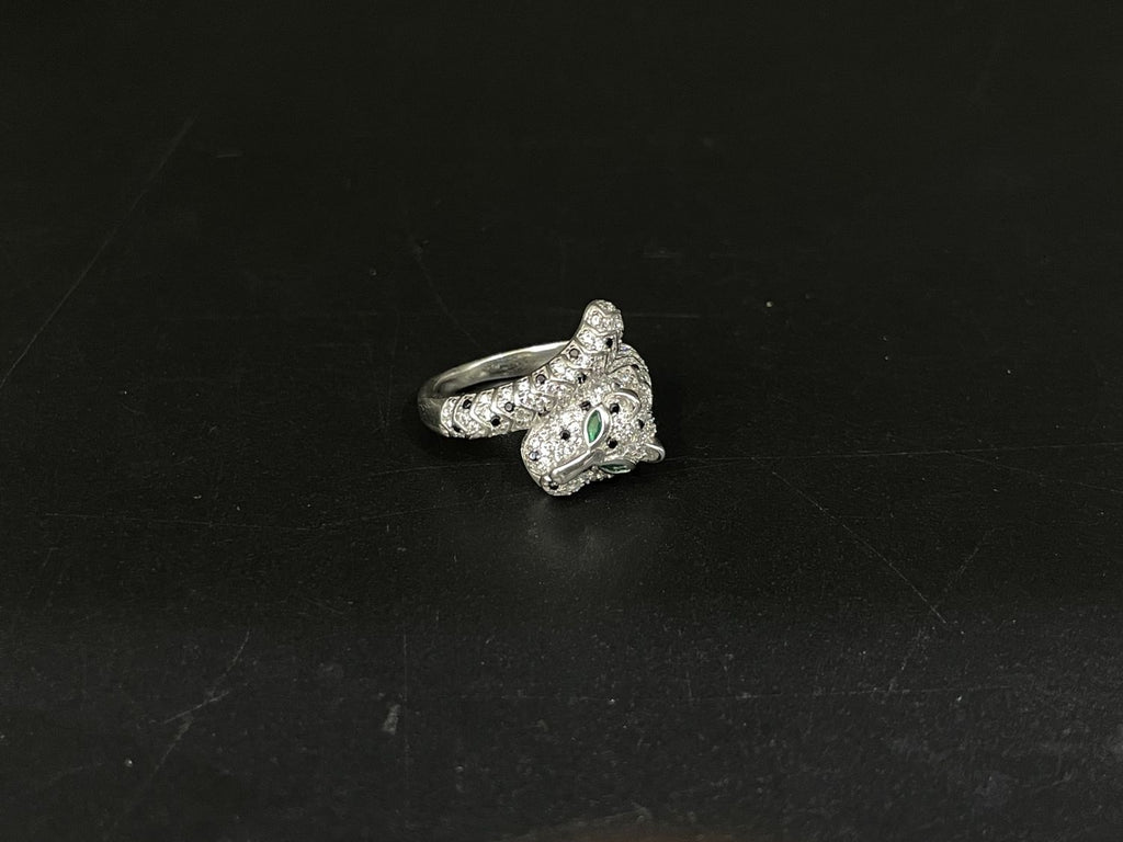 BULGARI JAGUAR DESIGN PURE SILVER RING
