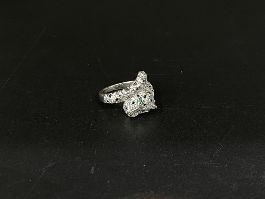 BULGARI JAGUAR DESIGN PURE SILVER RING