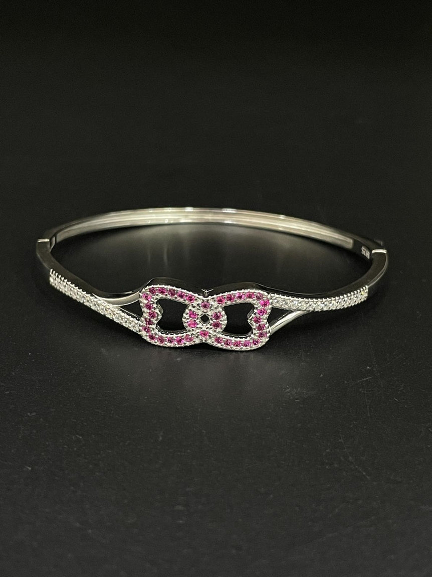 PINK COLOR PURE SILVER BRACELET