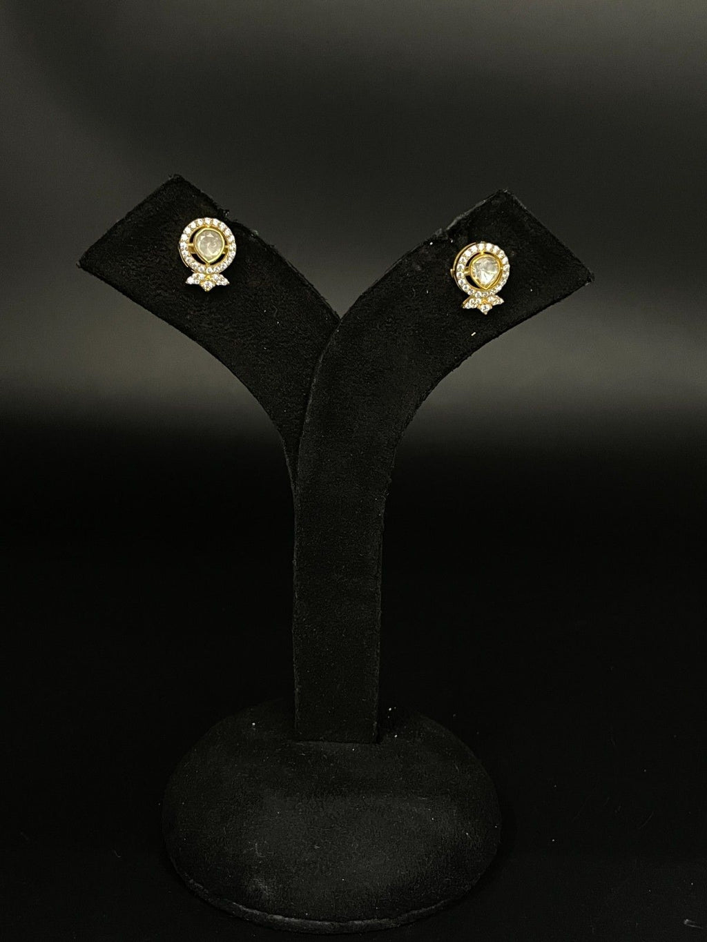 SMALL POLKI PURE SILVER STUDS