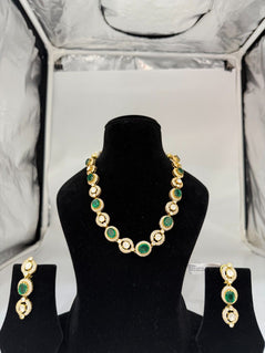 MALA STYLE SILVER POLKI SET