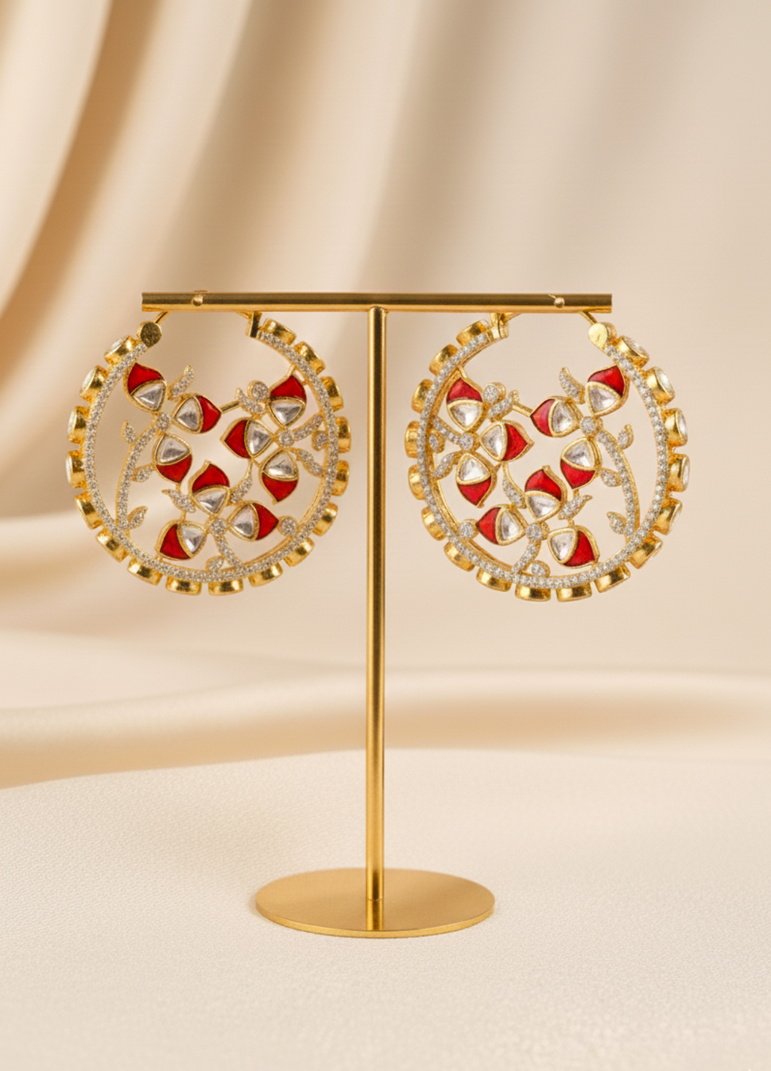 Ethnic  Silver Earrings