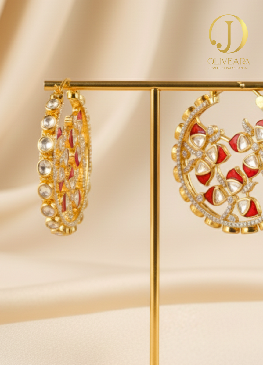 Ethnic  Silver Earrings